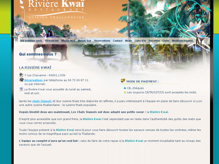 Aperçu visuel du site http://www.rivierekwai.com