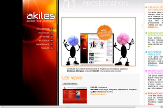 Aperçu visuel du site http://www.akiles.fr