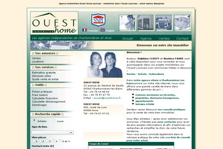 Aperçu visuel du site http://www.ouesthome.fr