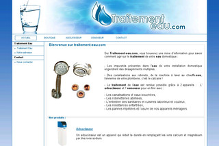 Aperçu visuel du site http://www.traitement-eau.com