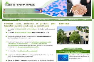 Weldingpharma.fr - Principes actifs, excipients et dossiers pharmaceutiques