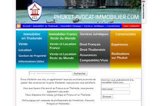 Aperçu visuel du site http://www.phuket-avocat-immobilier.com