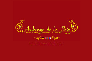 Aperçu visuel du site http://www.auberge-de-la-paix.com