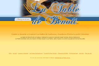 Aperçu visuel du site http://www.la-table-de-benoit.com