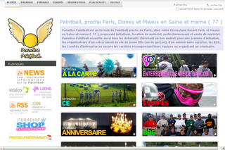 Aperçu visuel du site http://www.paradisepaintball.fr