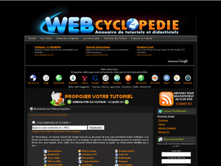 Aperçu visuel du site http://www.webcyclopedie.com