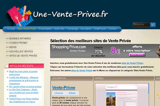 Aperçu visuel du site http://www.une-vente-privee.fr
