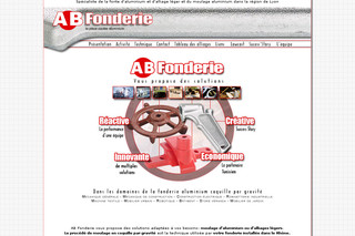 Aperçu visuel du site http://www.abfonderie.fr