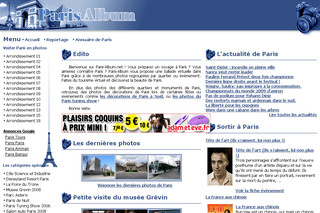 Aperçu visuel du site http://www.paris-album.net