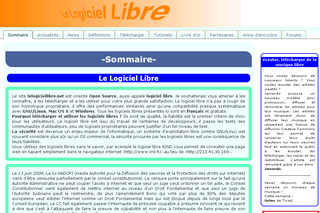 Aperçu visuel du site http://lelogiciellibre.net/