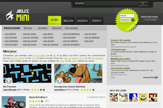 Aperçu visuel du site http://www.jeux-mini.com