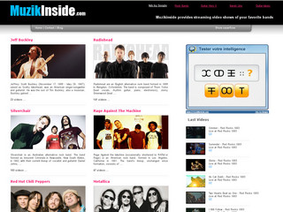 Aperçu visuel du site http://www.muzikinside.com