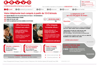Aperçu visuel du site http://www.keyyo.fr