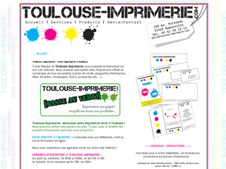 Aperçu visuel du site http://www.toulouse-imprimerie.com