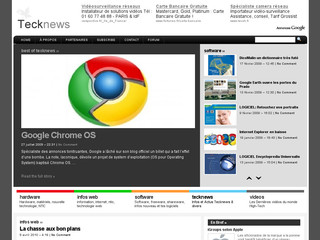 Aperçu visuel du site http://www.tecknews.com