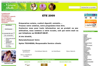 Aperçu visuel du site http://www.naturabelle.fr