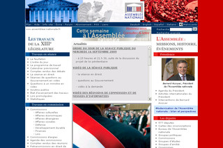 Aperçu visuel du site http://www.assemblee-nationale.fr/