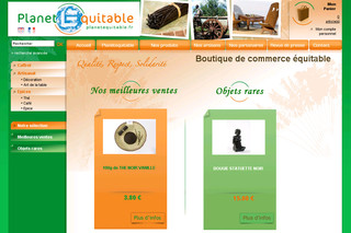 Aperçu visuel du site http://www.planetequitable.fr