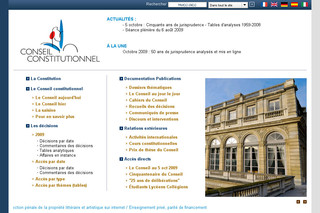Aperçu visuel du site http://www.conseil-constitutionnel.fr/