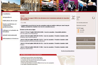 Courdecassation.fr - Cour de cassation - L'institution, la Jurisprudence, les publications, la documentation