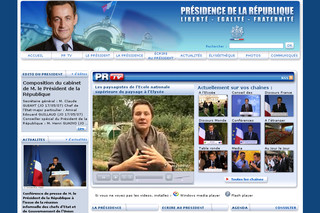Aperçu visuel du site http://www.elysee.fr
