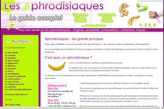 Aperçu visuel du site http://www.aphrodisiaque-guide.com