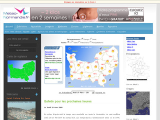 Aperçu visuel du site http://www.meteo-normandie.fr