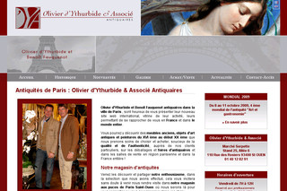 Aperçu visuel du site http://www.ythurbide-antiques.com