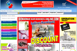 Bobines-online.com - Rouleaux et bobines pour caisses enregistreuses ou TPE