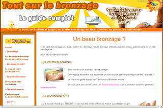 Bronzage et crême solaire - Centre-bronzage-autobronzant.com