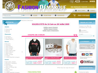 Aperçu visuel du site http://www.fashion-demarque.com