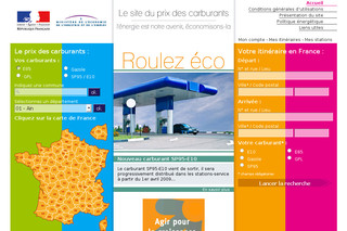 Aperçu visuel du site http://www.prix-carburants.gouv.fr/