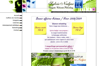 Aperçu visuel du site http://www.sylvienadjar.fr