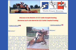 Aperçu visuel du site http://www.cce-horses.fr