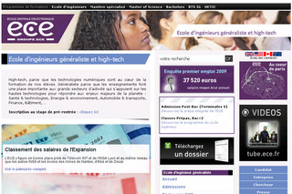 Aperçu visuel du site http://www.ece.fr