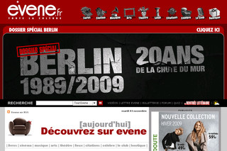 Aperçu visuel du site http://www.evene.fr/boutique/