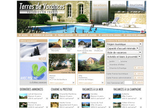 Aperçu visuel du site http://www.terres-de-vacances.com