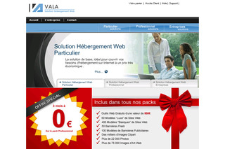 Vala.fr - Solution Hébergement Web Vala Bleu