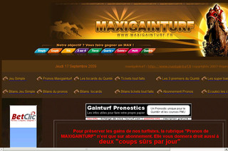 Aperçu visuel du site http://www.maxigainturf.fr