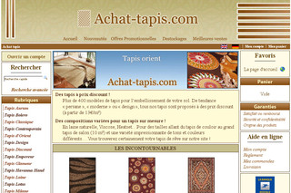 Aperçu visuel du site http://www.achat-tapis.com