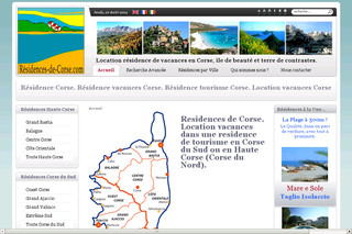 Aperçu visuel du site http://residences-de-corse.com