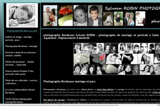 Aperçu visuel du site http://www.sylvain-photographe-bordeaux.com