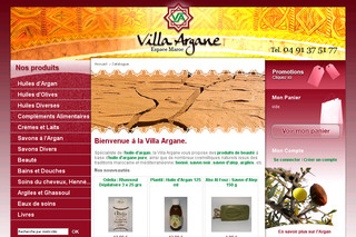 Espacemaroc.com - Produits cosmétiques à base d'huile d'argane - Villa Argane