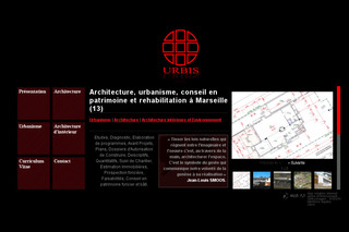 Aperçu visuel du site http://www.urbis-architectes.com