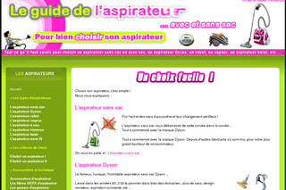 Aperçu visuel du site http://www.aspirateur-sans-sac.net