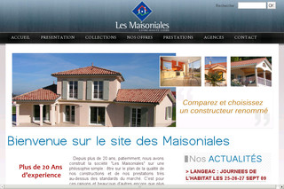 Aperçu visuel du site http://www.lesmaisoniales.fr/