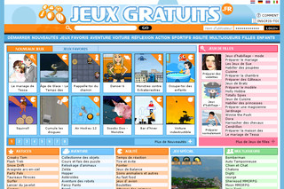 Aperçu visuel du site http://www.jeuxgratuits.fr