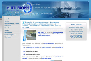 Aperçu visuel du site http://www.multipropre.fr