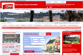 Aperçu visuel du site http://www.orpi-lecalvez-immobilier.com