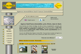 Aperçu visuel du site http://www.sud-france-immobilier.fr